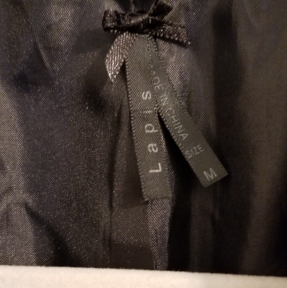 Anthropologie Lapis Geometric Print Belted Coat Black Gold - Picture 15 of 16